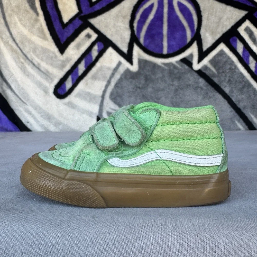 Size 5.5c - Vans Sk8-Mid Reissue Gum Green Kids